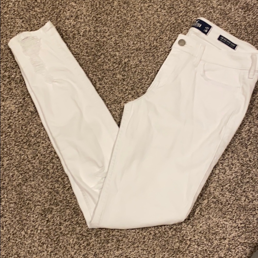 Hollister girls white jeans